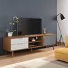 vidaXL tv-skab MOLDE 158x40x49 cm massivt fyrretræ brun
