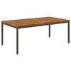 vidaXL Havemiddagstabel Naturlig og Kaffe 196 x 100,5 x 75 cm