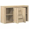 vidaXL Sideboard med skuffe Sonoma eg 120 x 36 x 69 cm Konstrueret træ