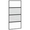 vidaXL skyded&oslash;r 102,5x205 cm h&aelig;rdet glas og aluminium sort