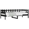 vidaXL daybed 90x190 cm massivt fyrretr&aelig; sort