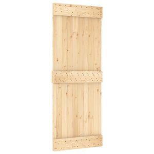 vidaXL Skyded&oslash;r NARVIK Naturfarvet og sort 80 x 210 cm (152,5 cm)