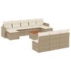 vidaXL sofas&aelig;t til haven 11 dele med hynder polyrattan beige