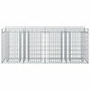 vidaXL Gabion h&oslash;jbed 2 pcs S&oslash;lv 200 x 50 x 80 cm Galvaniseret st&aring;l