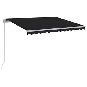 vidaXL markise m. LED-lys 300x250 cm manuel betjening antracitgr&aring;