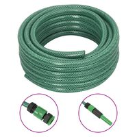 vidaXL haveslange med tilbehørssæt 0,6" 10 m PVC grøn