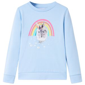 vidaXL Sweatshirt til b&oslash;rn str. 92 lysebl&aring;