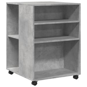 vidaXL sidebord med hjul 55x60x78 cm konstrueret tr&aelig; betongr&aring;
