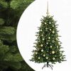 vidaXL Kunstigt juletr&aelig; med julekugle 120 cm 150 LED'er Varm hvid