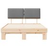 vidaXL Sengestel med Polstret Hovedgavl Lysegr&aring; 160 x 200 cm