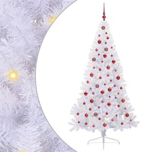 vidaXL Kunstigt juletr&aelig; med 300 LED'er Hvid 210 cm PVC og St&aring;l