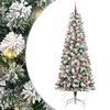vidaXL Kunstigt Hinged Juletr&aelig; 300 LED'er Gr&oslash;n og Hvid 240 cm
