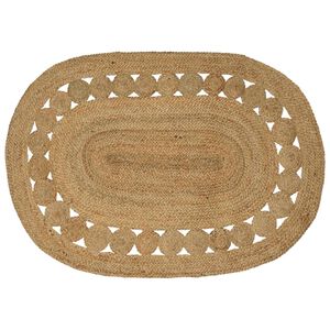 vidaXL Omr&aring;de t&aelig;ppe Naturfarvet 100 x 152 cm Jute