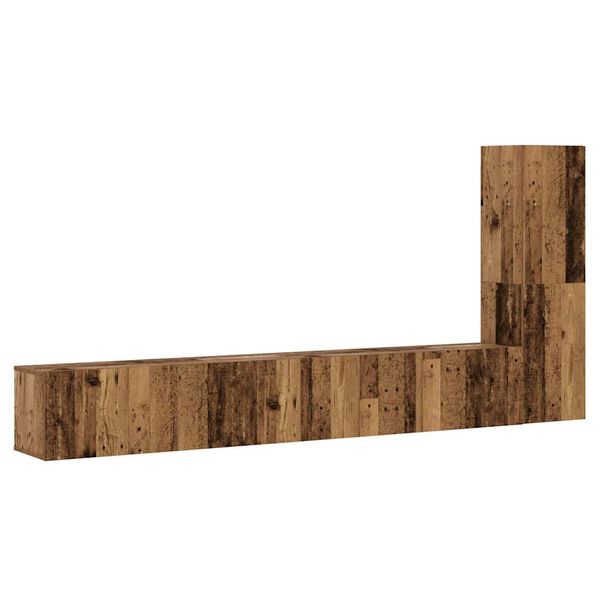 vidaXL v&aelig;gh&aelig;ngte tv-skabe 3 stk. konstrueret tr&aelig; antikt tr&aelig;