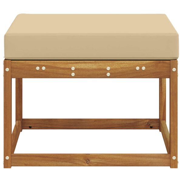 vidaXL Udend&oslash;rs puf Massivt Akacietr&aelig; Naturfarvet