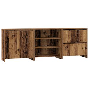 vidaXL Sideboard 3 pcs Gammelt tr&aelig; 70 x 41 x 75 cm Konstrueret tr&aelig;