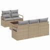 vidaXL Sofa Sæt 6 pcs Beige og grå polyrattan
