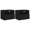 vidaXL v&aelig;gh&aelig;ngte tv-borde 2 stk. 40x30x30 cm konstrueret tr&aelig; sort