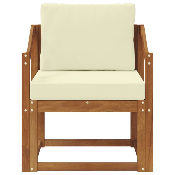 vidaXL Udend&oslash;rs sofa Soli Akacietr&aelig; og polyester Naturfarvet