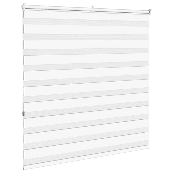 vidaXL zebragardin hvid 145x150 cm stofbredde 140,9 cm polyester