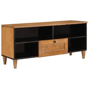 vidaXL TV-skab med skuffe med hylde 100 x 33 x 46 cm Massivt mangotr&aelig;