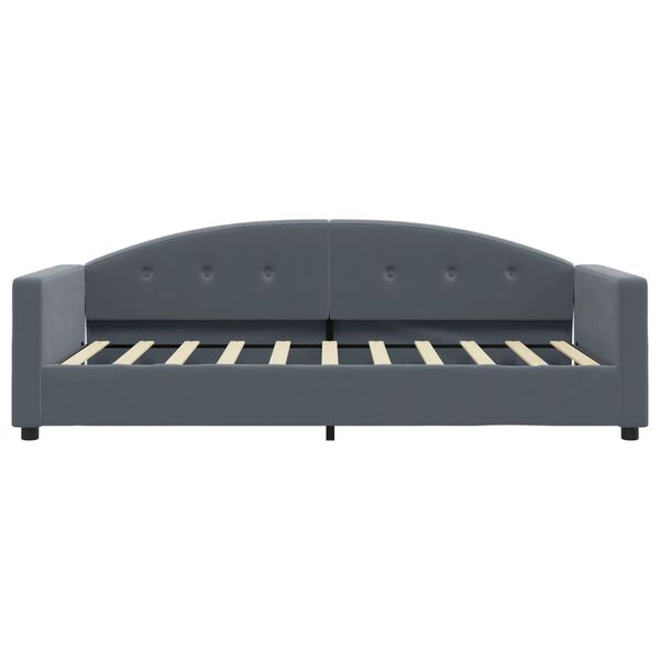 vidaXL daybed med madras 90x190 cm velour m&oslash;rkegr&aring;