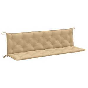 vidaXL hynder til haveb&aelig;nk 2 stk. 200x50x7 cm stof meleret beige