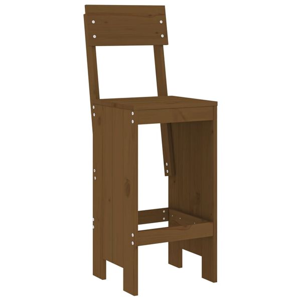 vidaXL barsæt til haven 5 dele massivt fyrretræ gyldenbrun