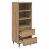 vidaXL Highboard Artisan Egetr&aelig; 40 x 36 x 110 cm Konstrueret tr&aelig;