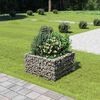 vidaXL gabion-h&oslash;jbed 90x90x50 cm galvaniseret st&aring;l