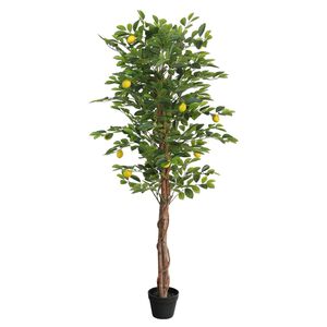 vidaXL kunstigt citrontr&aelig; med 3 stammer 180 cm PP gr&oslash;n