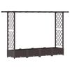vidaXL H&aelig;vet Bed med Trellis og Tag Brun 203 x 40 x 121 cm PP