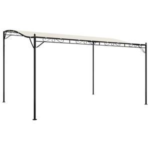 vidaXL baldakin 4x3 m 180 g/m&sup2; stof og st&aring;l cremefarvet