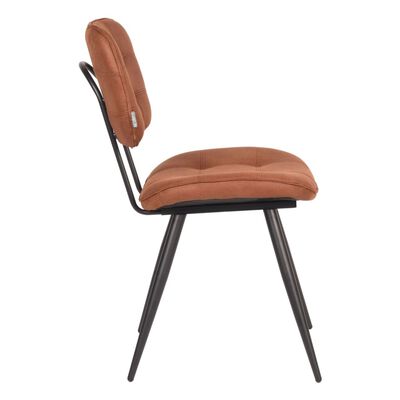 LABEL51 spisebordsstole 2 stk. Gus 49x60x87 cm cognacfarvet