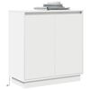 vidaXL LED Sideboard med hylde Hvid 71 x 34,5 x 75 cm Konstrueret tr&aelig;