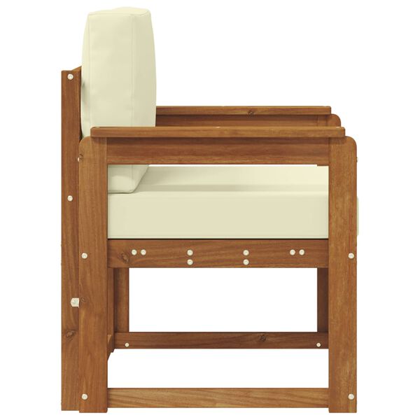 vidaXL Udend&oslash;rs sofa Soli Akacietr&aelig; og polyester Naturfarvet