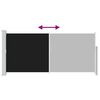 vidaXL sammenrullelig sidemarkise 140x300 cm sort