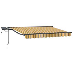 vidaXL Manuel markise-ramme med LED-lys 3,5 x 2 m