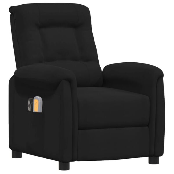 vidaXL eldrevet massagestol mikrofiberstof sort