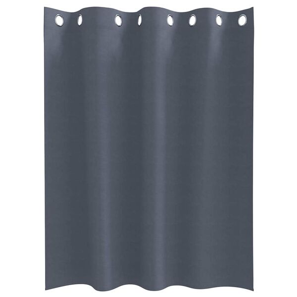 vidaXL M&oslash;rkl&aelig;gningsgardiner med ringe 2 pcs Antracit 140 x 140 cm