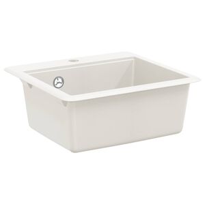 vidaXL Vask 80% Kvarts og 20% Resin 470 x 440 mm Hvid