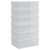 vidaXL opbevaringsbokse 6 stk. 25 l stabelbare plast