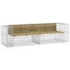vidaXL haveb&aelig;nk med gabiondesign 244x71x65,5 cm impr&aelig;gneret fyrretr&aelig;