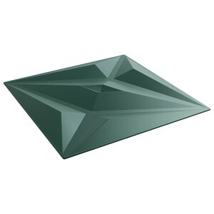 vidaXL V&aelig;gpaneler 24 stk. 50 x 50 cm Star Gr&oslash;n XPS Skum