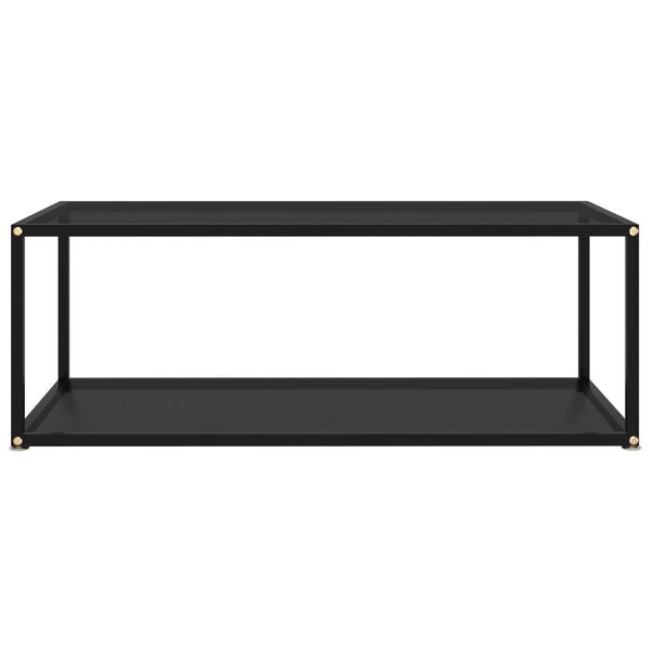 vidaXL sofabord 100x50x35 cm hærdet glas sort