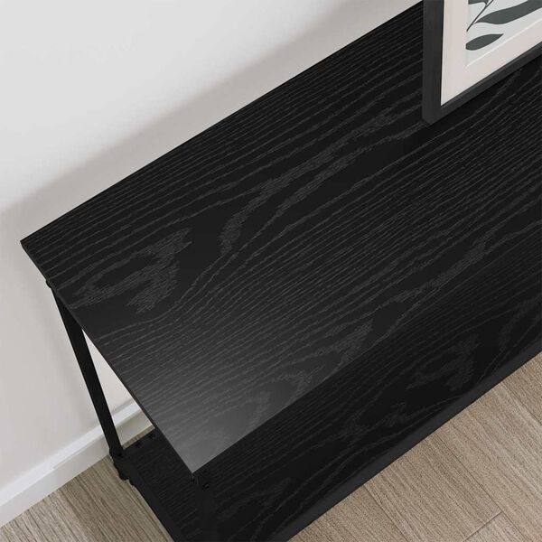 vidaXL Konsolbord med hylde Sort eg 101 x 30.5 x 75 cm Konstrueret tr&aelig;