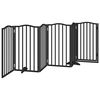 vidaXL hundel&aring;ge med d&oslash;r 6 paneler 300 cm foldbar poppeltr&aelig; sort