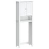 vidaXL opbevaringsskab til toilet BERG 60x27x164,5 cm massivt tr&aelig; hvid