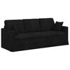 vidaXL Sofa 2 pcs Sort 198 x 78 x 80 cm Fl&oslash;jl