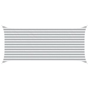 vidaXL Solskygge sejl Lys Gr&aring; og Hvid 4,5 x 2 m 100% polyester Oxford